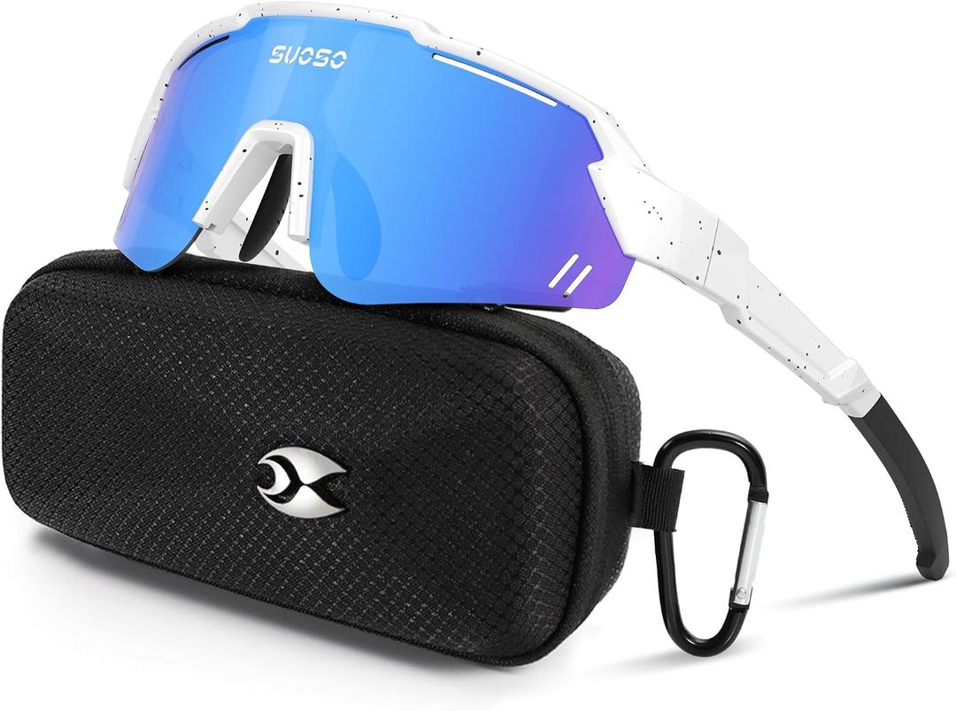 suoso Kids Sports Polarized Sunglasses: Youth Baseball Sun Glasses Cycling Glasses for Boys Girls Age 6-12 Lightweight TR90