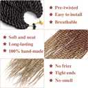 VIOLET Senegalese Twist Crochet Hair For Black Women 18 Inch Long Pre Twisted Twist Crochet Hair 20 Strands/Pack Pre-Looped Crochet Braids For Black Women 9 Packs Twist Hair