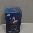 KDD 4-in-1 Desk Organizer - Under Desk Cup Holder and Headphone Hanger with 2 Wire Holes - Rotating Hanger and Detachable Storage for Cup, Phone and Pen (White)