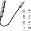 ARTIBETTER USB Hub 4-Port OTG Data Dock Type-C to USB 2.0 Adapter Compact 3.1 Hub for Laptop Pc Accessories Plug and Play