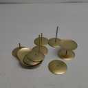 smtyle Gold Iron Metal Candle Holders for Pillar Candles Set of 5 Discs Mantel Centerpiece for Table Setting Dinner Party Wedding Event