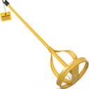 Paint and Mud Mixer, Paint Stirrer for Drill in 1 to 5 Gallon Bucket, Suitable for all Standard Drill Bits, Hex Head Anti-slip, Easy Clean, Painting and Plastering Mixer Stirrer Tool (Yellow)