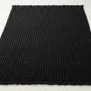 Rug Black Cotton Size 30x17 in (no brand)