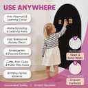 Arch Magnetic Wall Decal - 40" x 18" Matte Finish Chalkboard Sticker for Wall - Magnetic Board for Playroom, Home Classroom(Black)