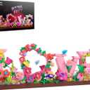 Booyuer Flower Building Set for Love, 791PCS DIY Romantic Floral Brick Kit, Graduation Gift, School Desk Decor, Room Decoration, Just Gift for Aged 6+ Kids Girls & Adults, Small