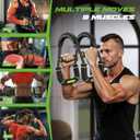 Twister Arm Trainer for Men, Chest Workout Equipment 5-Level Adjustable (40-130lb) with Ergonomic 27 Targets Biceps/Clip/Thigh, Portable Exerciser for Home Gym Travel Fitness
