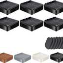 shouwuhho Furniture Risers, 6 Pack Bed Risers with Non-Slip Grip and Heavy Duty Support, 1 Inch 2 Inch 3 Inch 4 Inch Height Lift for Couch, Sofa, Table, Desk, Chair, Refrigerator - Black, 1 Inch
