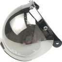 WANCAR Retro Motorcycle Bubble Visor Wind Shield Lens Universal For Standard 3-Snap Open Face Helmets(Mirrored)