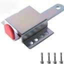 1 Pack, Heavy Duty Garage Door Locks, Color Galvanized Steel, Manual Inside Locking Latch for Garage Doors with Screws and Red Cover, Garage Door Side Lock Set (1pc)