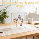 2 Pack Scalloped Acrylic Trays with Magnetic Mat, Clear Display Organizer, Magnetic Photo Display Tray for Art Prints, Postcards, Jewelry Storage, Office & Home Decor Gift for Women & Mom