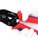 Wire Crimping Tool with Ratchet, Amliber Ratchet Wire Crimper Tool for Open Barrel Terminal Connectors, Electrical Crimping Tool for Deutsch DELPHI AMP Dupont TYCO Terminals, 24-14 AWG