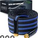 Ultra Lightweight 100FT Garden Hose - Heavy-Duty Kink-Free Flexible Hose, Non-Expanding Design with Aluminum Brass Fittings, Crush-Proof for Yard/Lawn/Outdoor Use(black-blue, 100 FT)