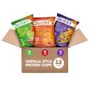 Quest Nutrition Tortilla Style Protein Chips Variety Pack, Chili Lime, Nacho Cheese, Loaded Taco, Low Carb, High Protein, Gluten Free, 1.1 oz (Pack of 12)