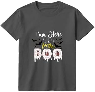 Halloween Shirts for Kids Boys Girls Toddler Halloween Shirt Pumpkin Shirts Ghost Clothes Short Cotton Sleeve Tee 2T-8Y