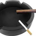 9-Inch Big Silicone Cigar Ashtrays, Unbreakable Cigar Ash tray, Flexible Deep Bowl Cigar Ash trays for Indoor/Outdoor