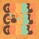 Thanksgiving Day Shirt for Women Gobble Turkey Tshirt Thanksgiving Tee Tops (Orange, XL)