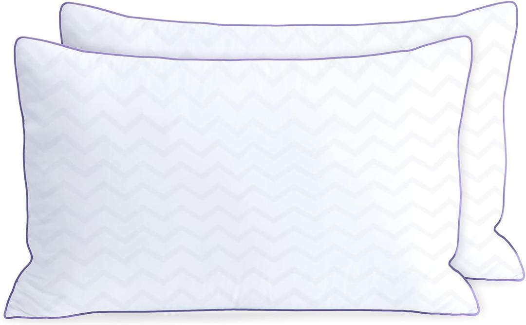 MOLCLCUY Bed Pillows Queen Size Set of 2,Hotel Collection Pillows for Side and Back Sleepers,Super Soft Down Alternative Microfiber Filled Pillows