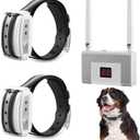 Electric Wireless Dog Fence System, Pet Containment System for 2 Dogs and Pets with Waterproof and Rechargeable Collar Receiver for 2 Dog Container Boundary System (White)
