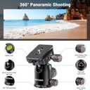 NEEWER 90 Inch Tall Overhead Horizontal Camera Tripod Monopod with Ball Head & Flexible Center Column, Metal DSLR Video Travel Stand, Arca Type QR Plate & Inverted Legs, Max Load 10 kg / 22 lbs, TP63