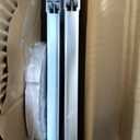 Dog Door for Sliding Glass Door, Adjustable Height 75 3/5" to 80", Aluminum Frame Sliding Door Dog Door Insert, Suitable for Medium Dogs Up to 30 lbs (Medium, White)