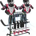 Hockey Gear Drying Rack - Heavy-Duty Metal Ice Hockey Equipment Dryer Stand with Hanging Clips for Fast Drying & Odor Prevention