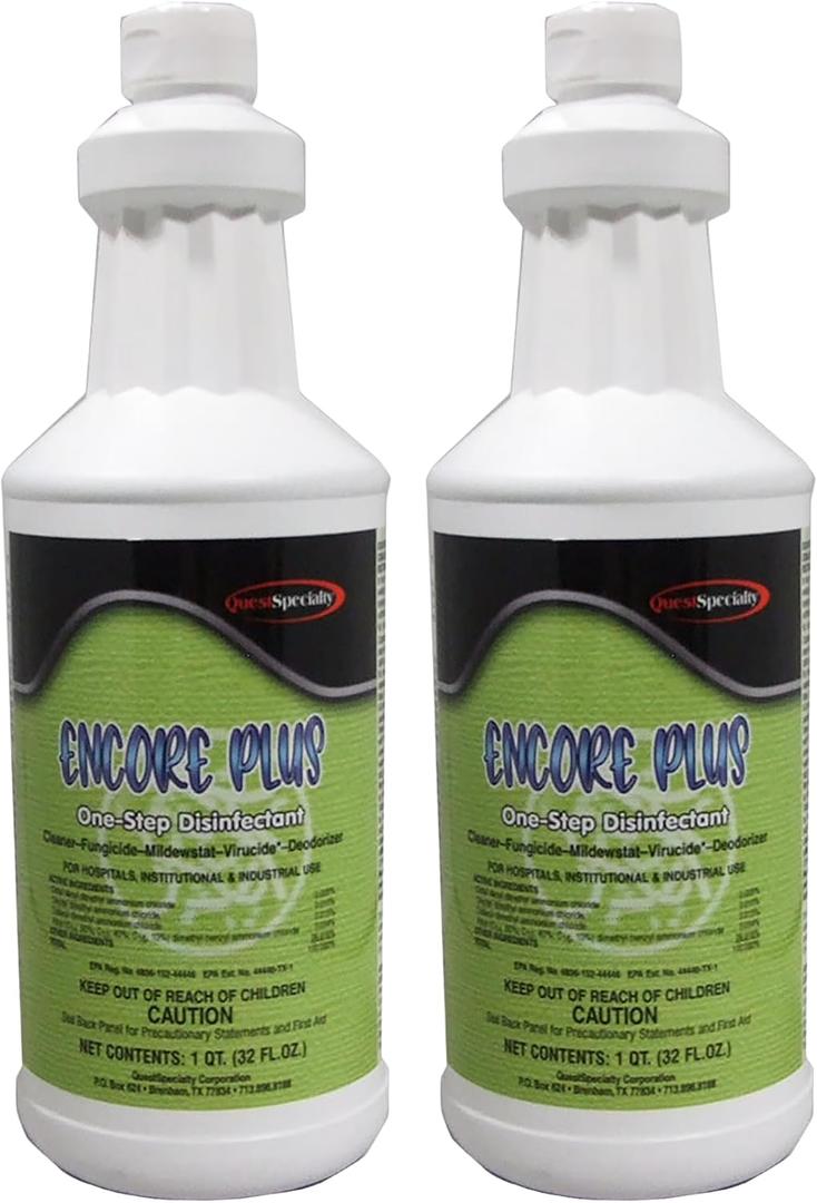 Quest 3570 ENCORE PLUS One-Step Disinfectant Quarts (2 Pack) (EXP 11/26/26)