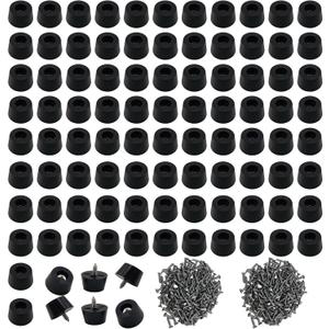 Soft Cutting Board Rubber Non Slip Feet - 200 Pieces With Stainless Steel Screws, 0.31x0.59(HD), Ideal for Kitchen and Furniture