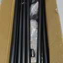 2 Pack Black Curtain Rods for Windows 28 to 78 inches, 5/8 inch Splicing Heavy Duty Metal Curtain Rod Set with Brackets