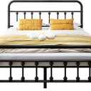 Vengarus 14-Inch King Bed Frame – Classic Metal Platform with Headboard and Footboard,Under Bed Storage, Mattress Foundation, No Box Spring Needed,Black, King2