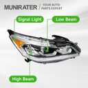 Munirater Headlight w/DRL Replacement for A-ccord 2016-2017 Right Side