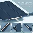 ProCase for iPad 9th/ 8th/ 7th Generation Case 10.2 Inch (2021/2020/2019 Release), 10.2 iPad Case 9th/ 8th/ 7th Gen Cover, Slim Smart Cover with Translucent Hard Shell Back -Navy