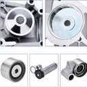 Timing Belt Kit with Water Pump Compatible with 2002-2010 Toyota Tundra Sequoia Land Cruiser 4Runner Lexus SC430 GX470 LX470 LS430 GS430 4.3L 4.7L V8 Engine Replaces # TKT021 TCKWP298
