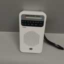 Portable Radio AM FM with Best Reception, Goodes Transistor Radio with Loud Speaker, 2AA Battery Operated, Headphone Jack for Indoor, Outdoor and Emergency Use - White
