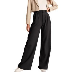 NIMIN High Waisted Work Pants for Women Business Casual Outfits 2025 Office Dress Pants Trousers with Pockets (X-Large, Black)