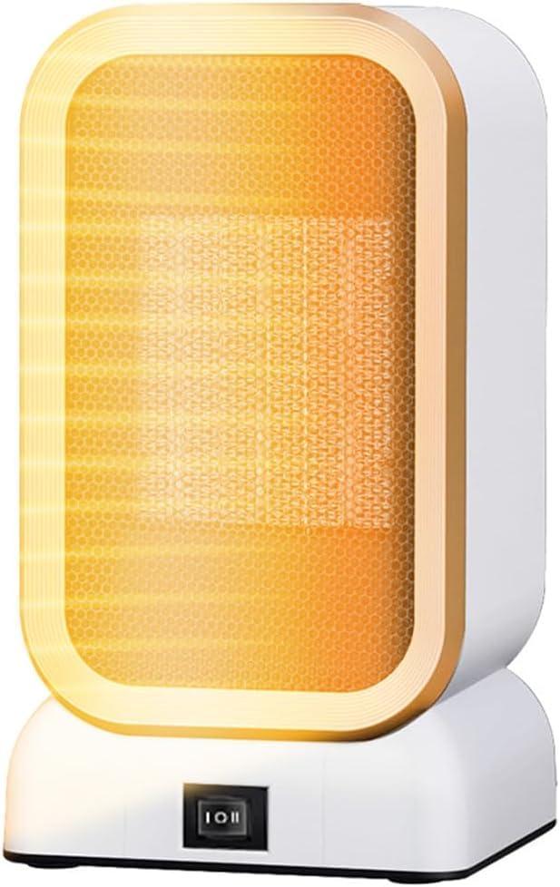 Space Heater for Indoor Use, 1000 Watts High Output & 2 Speeds, Electric Small Heater for Office Desk Home (White) (White)