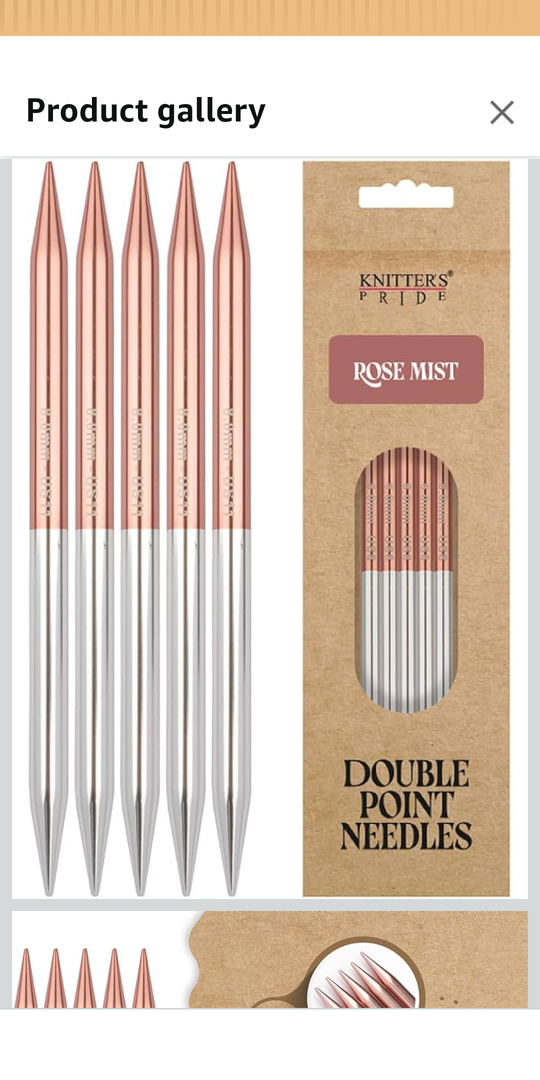 Knitter’s Pride Rosemist Double-Pointed Needles 8"" (20cm) – US Size 11 (8mm)