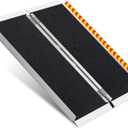 4FT Wheelchairs Ramp,Compact Accessibility Ramp, Multi-Purpose Ramp Perfect for Wheelchairs, Shopping Carts, Picnic Carts Bicycles & Small Vehicles | 660LBS Weight Capacity, Non-Slip, Foldable (4FT(Using height 4-12 inch))
