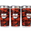 Red Utah Camo Cup 12 Oz, 3Pack