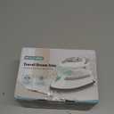 BEAUTURAL Mini Travel Steam Iron for Clothes with Dual Voltage, Temperature Control, Non-Stick Soleplate and Cord Storage, Ideal for Sewing, Quilting and Handcraft (White)