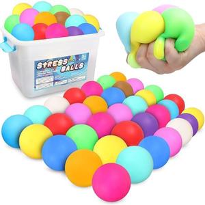 40Pcs Stress Balls-Squishy Stress Balls Bulk-Treasure Box Toys-Fidgets Prizes Bulk-Sensory Balls-Stress Balls for Adults -Classroom Prize-Goodie Bag Stuffers, Sensory Toys (40pack Stress Balls)