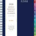 2026 Pocket Calendar/Planner - 2026 Weekly & Monthly Pocket Planner for Purse, Jan. 2026 - Dec. 2026, 6.8" x 4.1", Strong Twin - Wire Binding, Plastic Cover