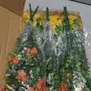 Artificial Flowers Outdoor Spring UV Resistant Fake Monkey Grass Daisy Flowers for Garden Porch Window Box Outside Decor (Fall)