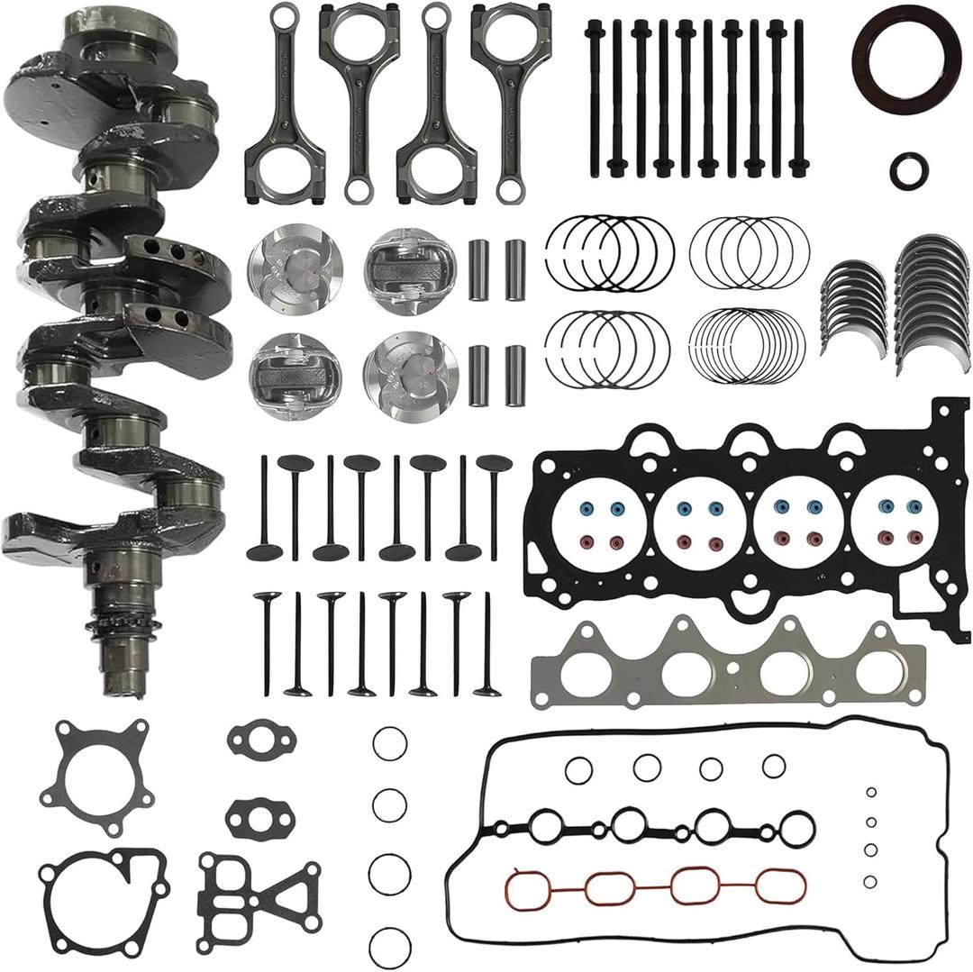 G4FD 1.6 Engine Overhaul Rebuild Kit WIth Crankshaft Piston Kit & Connecting Rods Fit For Hyundai Tucson Accent Elantra i30 i40 Kia Sportage Rio Soul 1.6L 2013-2019 Replace #23041-2B600 23410-2B600