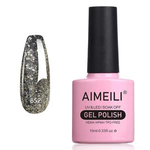 4 x AIMEILI HEMA Free Gel Nail Polish, TPO Free, Soak Off U V Nail Art Glossy Long Lasting for Salon DIY Home - 652 10ml