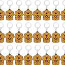 CiciBear 24 Pack Golden Retriever Keychains Party Decoration for Golden Retriever Puppy, Pet Animals,Let's Pawty, Animal Lover, Kids Birthday, Baby Shower