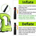 Snorkel Vest, Adults Portable Kayaking Buoyancy Inflatable Swim Vest Jackets, Diving Surfing Adjustable Snorkeling Vest Swimming Jacket for Outdoor Water Sports Fun Safety, Size Adult