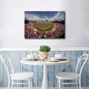 TUMOVO Boston Fenway Park Canvas Wall Art for Bedroom Baseball Stadium Skyline Wall Art for Living Room Sports Field Wall Art Decor Modern Artwork for Home Walls Giclee Framed Ready to Hang 24x16in