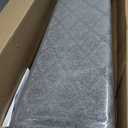 PURE ERA Bullnose Carpet Stair Treads Set Tape Free Non-Slip Indoor Stair Protectors Pet Friendly Rugs 9.5" x 30"(14 Pieces,Grey Diamond Trellis)