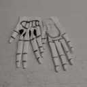 Latex Skeleton Gloves  Creepy Bone Hands for Halloween & Cosplay