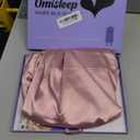 Umisleep Silk Bonnet for Sleeping Women, 22 Momme Mulberry Real Silk, Long Hair Bonnet for Braids & Curls to Reduce Frizz, Double Layer Hair Wrap with Soft Adjustable Tie Band, Pink